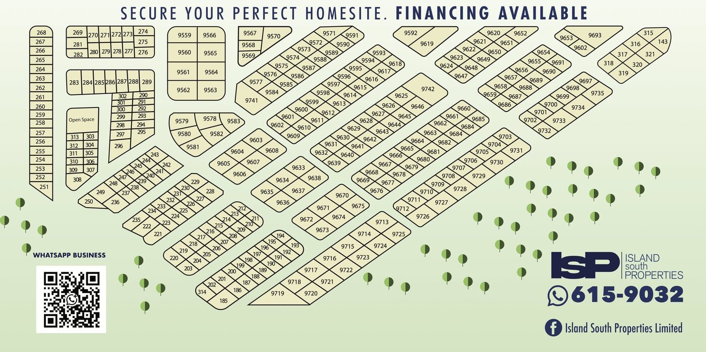 Egoli subdivision site plan with numbered lots